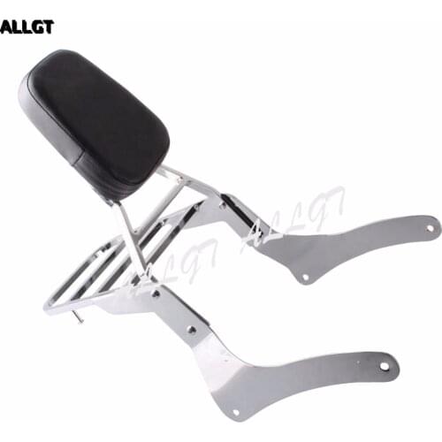 ALLGT Sissy Bar Backrest Luggage Rack for Kawasaki Vulcan VN900 Classic 1996 1997 1998 1999-2017