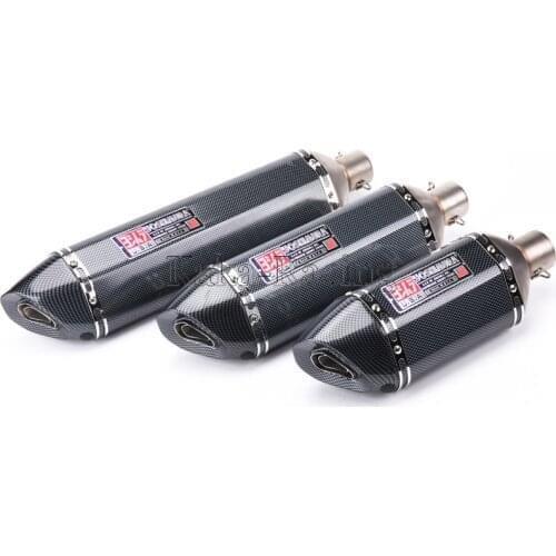 570mm/470mm/370mm Inlet 51mm / 61mm Motorcycle Yoshimura Exhaust Pipe Motorbike Muffler Exhaust Escape Tail Tube with DB Killer