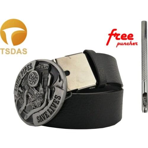 Loud Pipes Silver Belt Buckle With Pewter Finish Luxury Mens Designer Metal Belt Buckles Christmas Gift