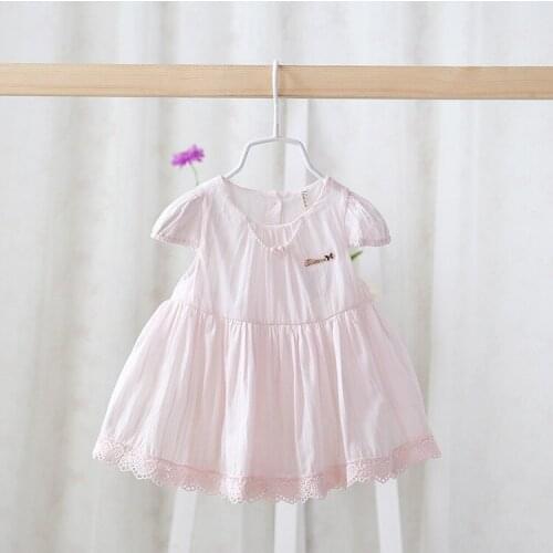 Idea2015 Summer New Korean Girl Baby Infant Childrens Lace Dress Princess dresses Pink / White