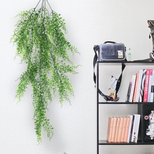 Artificial Plant Vines Faux Foliage Greenery Wall Hanging Plants Rattan Leaves for Garden Hanging Pot Basket Home Wedding Decor