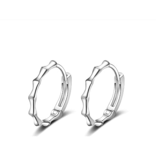 Korean version of the wind is a small fresh bamboo festival temperament sweet black gold silver plated ear ring YE001