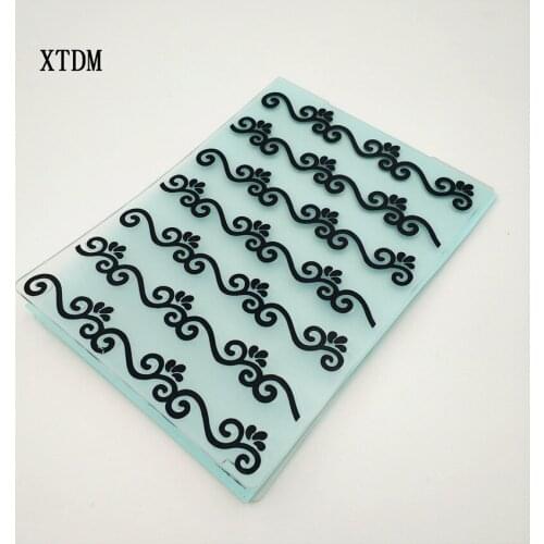 HOT plastic hook template craft card making paper card album wedding decoration scrapbooking Embossing folders