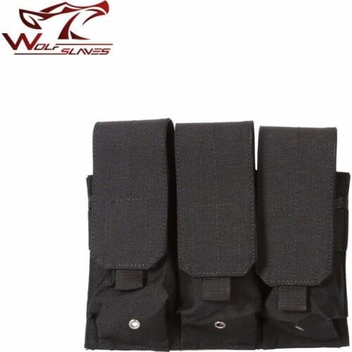 Hot Sell MOLLE Triple M4 Magazine Pouch Camouflage Pack Military Tactical Airsoft Clip Woodland Camo Hunting Bag Accessories