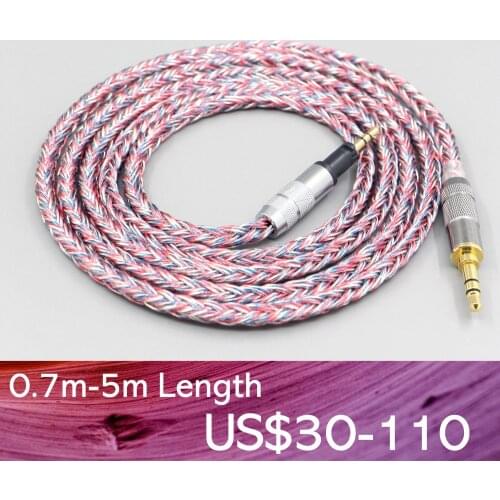 LN007605 16 Core Silver OCC OFC Mixed Braided Cable For Sennheiser Momentum 1.0 2.0 Earphone Headset Headphone