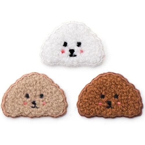 Maxsin 1 Pc High Quality Embroidery Cute Poodle Sticker Cartoon Animal Patch Iron On Clothes Garment Appliques DIY Decoration