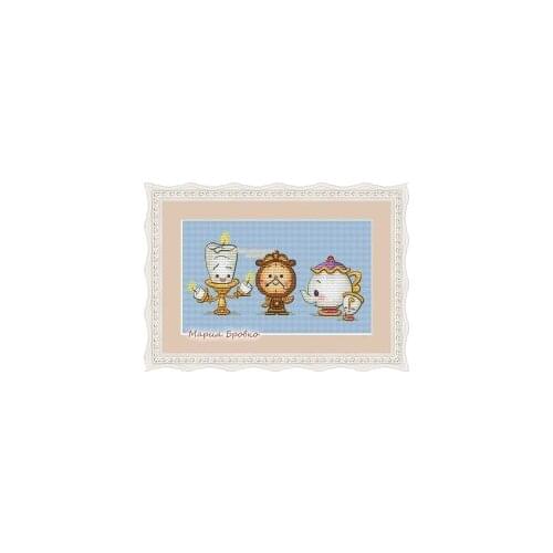 Beauty and the Beast Mechanical Servant MM210204 cross stitch 11CT 18ct 14ct cotton thread embroidery DIY handmade needlework