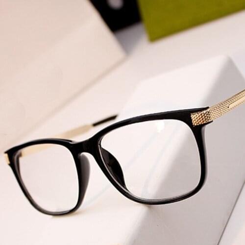 Fashion Women Computer Decorative Square eyeglasses frames can with myopia degree glasses clear lenses high quality mens eyewear