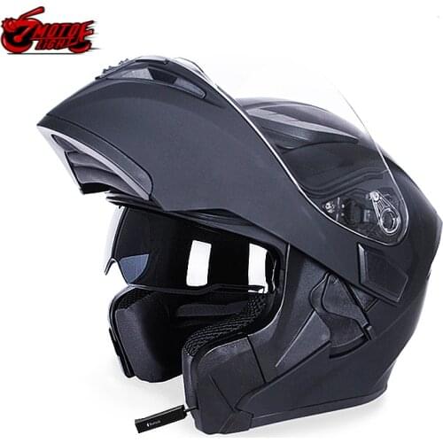 Motorcycle Bluetooth-compatible Helmets Racing Modular Double Visor Helmets Headgear Casque Casco Dot ECE Certification Capacete