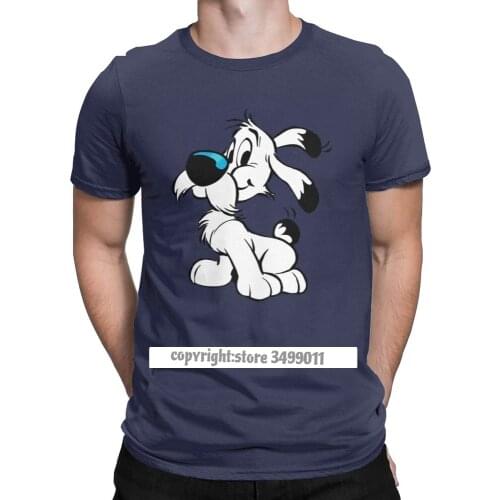 Mens Tops T Shirts Asterix And Obelix Novelty Cotton Tshirts Camisas Dogmatix Idefix Ideafix Obelix Dog T Shirt Tops