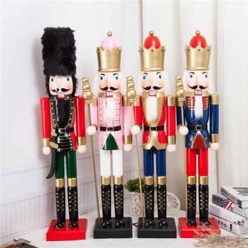 The new 90CM large Nutcracker puppet soldiers living room Hall Hotel Cafe stores personality decoration decoration