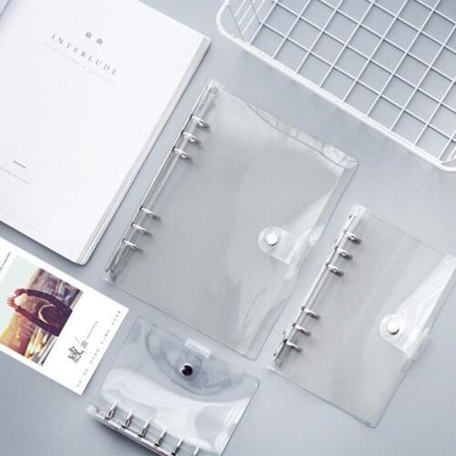 1Set Laser Binder Notebook Cover Transparent Loose-leaf Notebook Planner Binding Shell 6 Hole Inner Page Cover Binding Supplies
