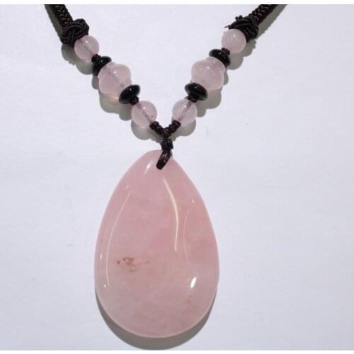 Natural stone Crystal agates Turquoises opal Water drop pendant necklace for Jewelry making Sweater chain charms wholesale