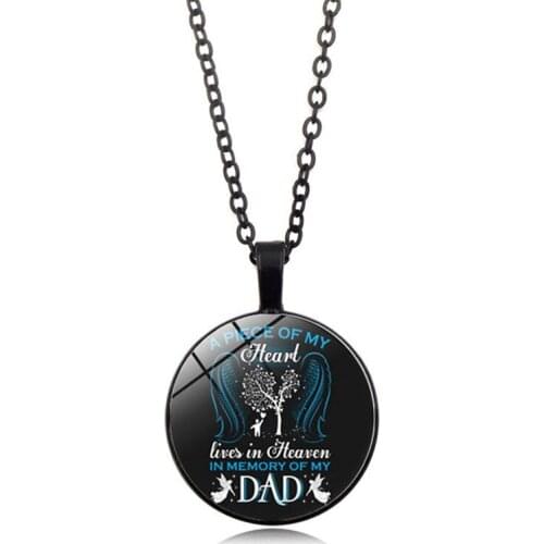 Europe And The United States Commemorate The Dead Father Time Necklace A Piece Of My Heart Lives In Heaven In Memory Of My Dad