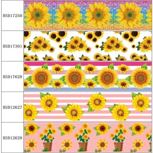 22MM 25MM 38MM 50MM 75mm Printed Pattern on Grosgrain Ribbon for diy ribbon