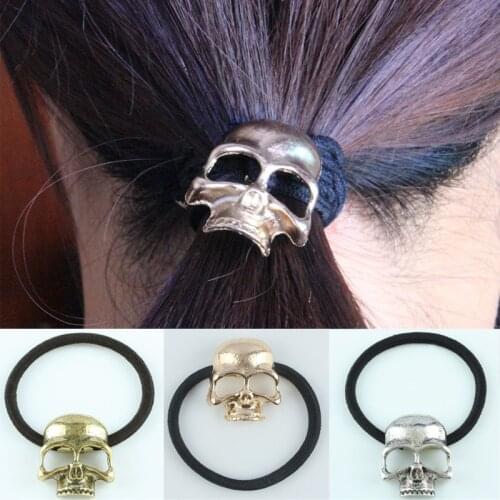 LNRRABC Retro Metal Punk Gothic Hair Bands Skull Hair Clip Jewelry Gift Elastic Hair Bands accessoire cheveux hair accessories