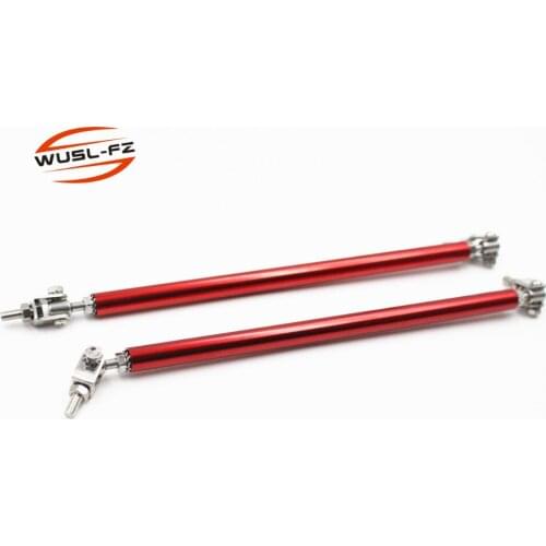 -Universal Adjustable 20cm Racing Front Bumper Lip Splitter Rod Strut Tie Bar Support Kit