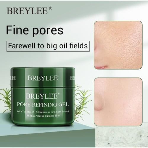 BREYLEE Pore Reeining Gel Shrinking Pore Moisturizing Serum Gel Fades Acne Marks Smooths Skin Soothing Gentle Facial Care Tool