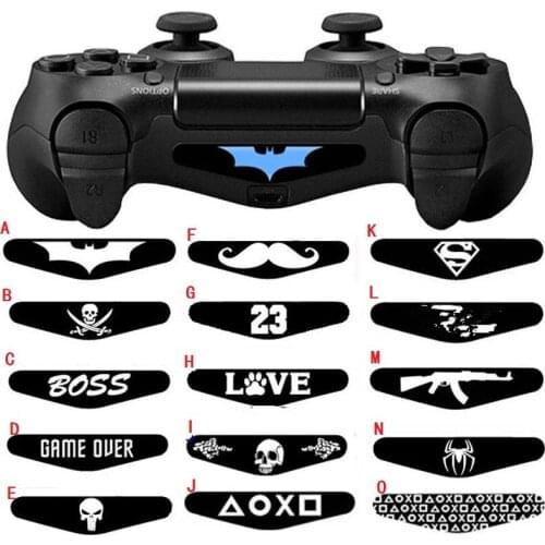 YGCDO 50 PCS Mix Custom Game Light Bar Stickers Decal Led Lightbar Film For Sony PS4 Playstation 4 Dualshock 4 Controller