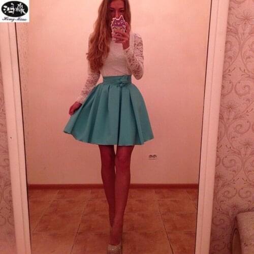 2018 New Summer Fashion Round Neck Embroidery Stitching Sets Of Clubs Sexy Foreign Trade Lace Solid Color Waist Dress