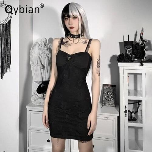 Summer New Dark Mesh Stitching Sexy Buttock Dress Women Solid Lace Shoulder Strap Dress Women Elegant Dress