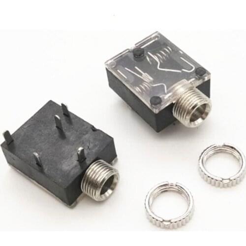 100PCS 3.5mm 3.5 mm Stereo Audio Connector Female 5 Pin DIP Headphone Jack Socket PJ-324 PJ324