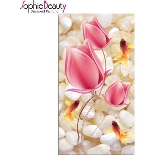 2018 Diy Diamond Painting By Golden Fish Under Lotus Craft Accessories Mosaic Cross Stitch To Draw Needlework Embroidery Kit