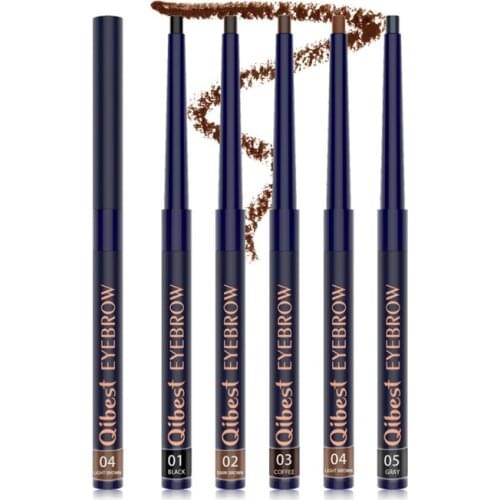 5 Colors Eyebrow Pen Long Lasting Rotating Waterproof And Sweat-proof Oval Eyebrow Pencil Long Lasting Eyebrow Gel Makeup