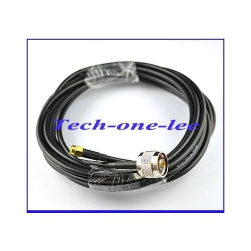 5 pieces/lot Pigtail cable Straight SMA male Plug to N Male Plug connector Extension cord RG58 5 M