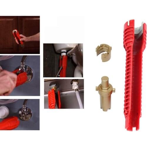 8 In 1 Flume Wrench Anti-slip Kitchen Sink Repair Wrench Bathroom Faucet Assembly Plumbing Installation Wrench Home Tools