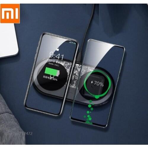 Xiaomi wireless charger 15W Dual device Fast charge Intelligent protection Dual Wireless Charger for Smart mobile phone headset