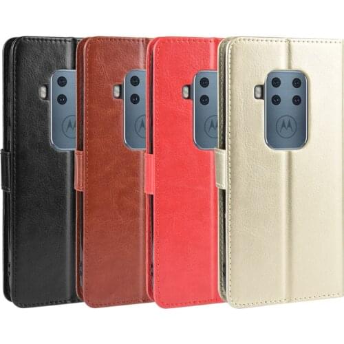 For Motorola One Pro Case Retro Wallet Flip Style Glossy Skin PU Leather Phone Cover For Motorola One Pro OnePro Back Case