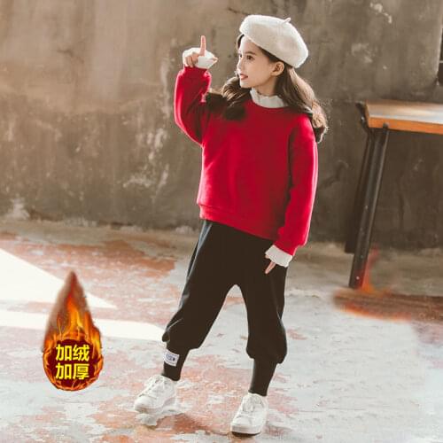 Kids Tracksuit For Girls Clothing Sets 2021 Autumn Winter Toddler Girls Clothes Outfit Suit Children Clothing 8 10 12 14 Year