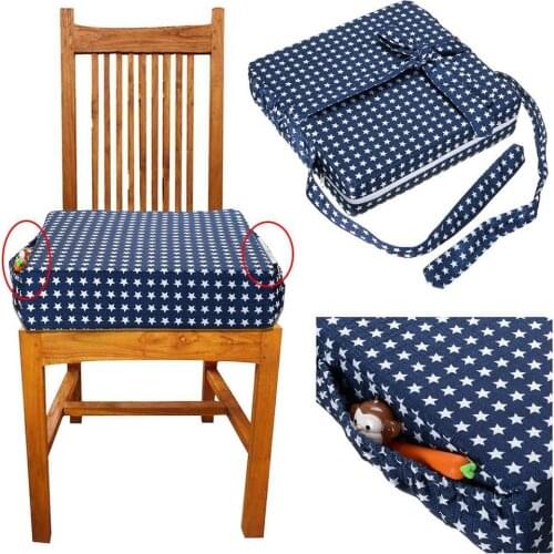 Children Increased Chair Pad Adjustable Baby Furniture Booster Seat Portable Kids Dining Heighten Cushion Pram Chair Removable