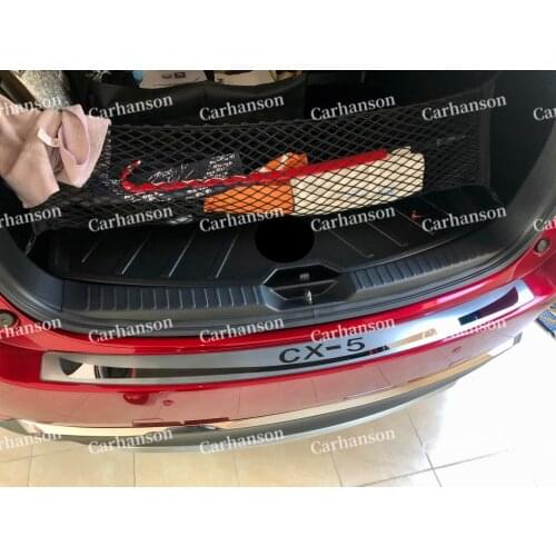 For Cx5 Trunk Trim Car Stainless Steel Rear Bumper Protector Door Sill Cover Auto Sticker Styling Accessories 2011 2015 2020