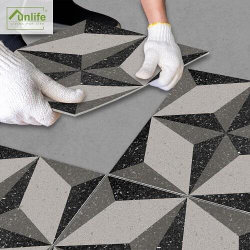 Funlife® Meteor Terrazzo Easy to Clean Floor Stickers Peel & Stick Kitchen Waterproof Self-Adhesive Anti-Slip Ground Stickers