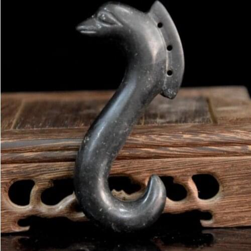 Hongshan culture archaize black iron meteorite archaize phoenix statue