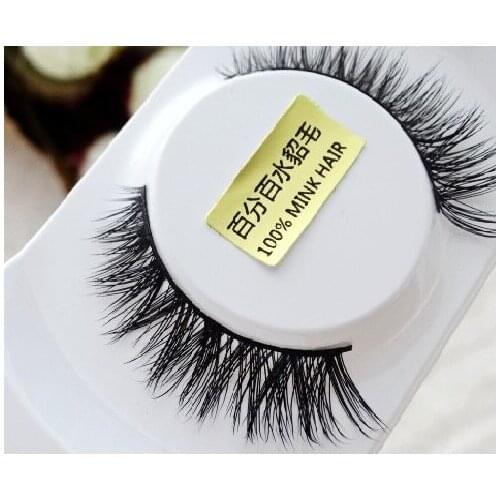 Man made mink hair fake false eyelash