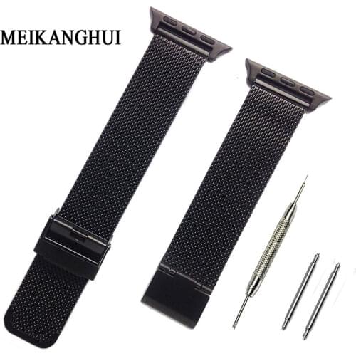 Milanese loop band for apple watch 42mm 38mm Stainless Steel metal strap Bracelet watchband for iwatch series 3/2/1 Accessories
