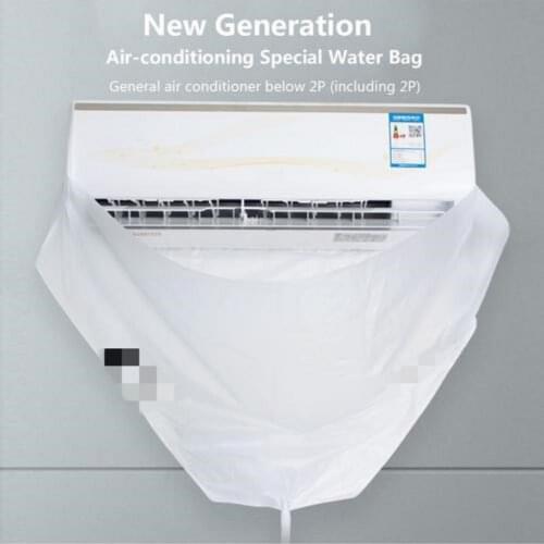 Wall Air Conditioner Cover Set Waterproof Air Conditioning Cleaning Cover with Drain Port Air Conditioner Cover Set with Hose