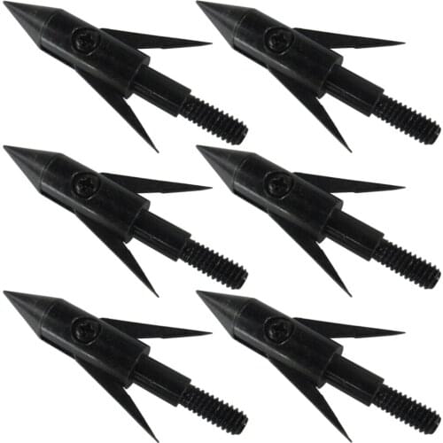6Pcs Hunting Fish Broadheads 120Gr Points Bowfishing ArrowHead Expandable Blade