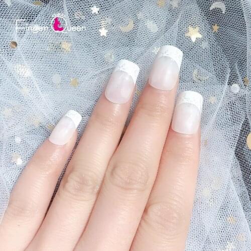 Nail Stickers Translucent Art Press On Nails Decoration Accessories And Tools Glitter Professional Manicure Set Kit Profesional