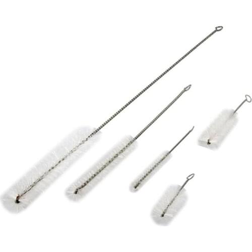 5 Pcs White Bristle Aquarium Fish Tank Water Tube Clean Cleaning Brush