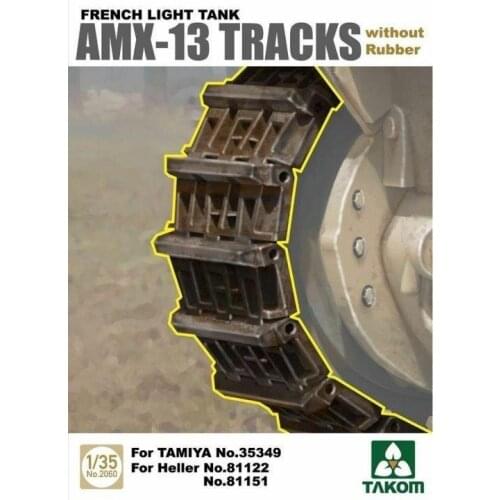 TAKOM 1/35 2060 French Light Tank AMX-13 Tracks without Rubber For TAMIYA