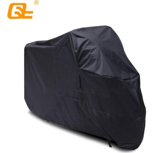 190T Universal Waterproof Motorcycle Covers Indoor Outdoor Dust Rain Snow UV Protector Cover Black Silver M L XL XXL XXXL