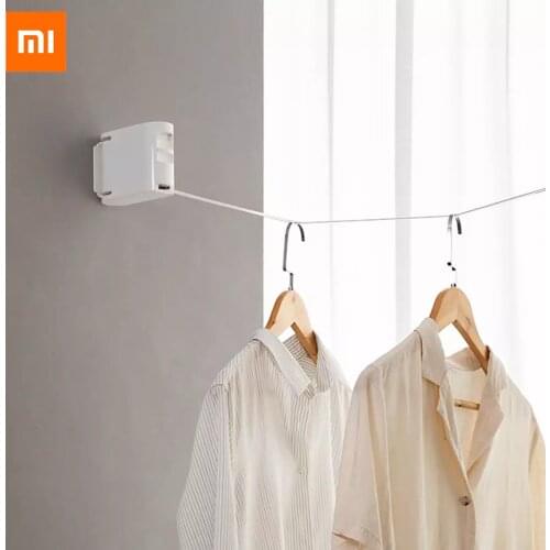 Xiaomi Nail-free widened clothesline Widened rope belt strong load-bearing automatic recycling anti-skid and wind