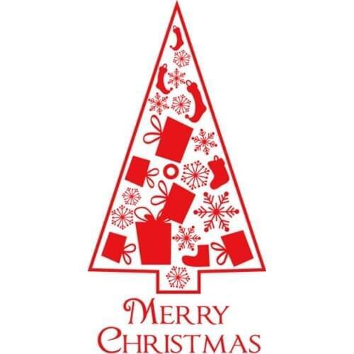 50 Pcs Merry Christmas Window Wall Stickers Ornaments Posters Decals Waterproof Christmas Tree New Year Home Decor Wholesale k1