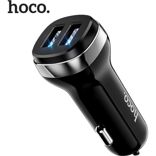 HOCO Mini 4.8A USB Car Charger For iPhone Xiaomi Tablet GPS Fast Charger Car-Charger Dual USB Car Phone Charger Adapter in Car