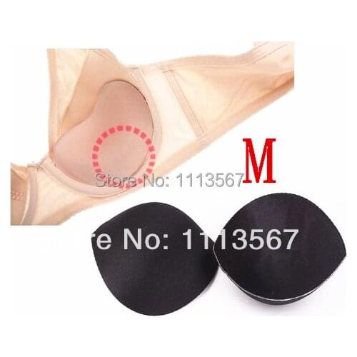 20set Black Sewing In Bra Cups Soft Foam Size M Bra Pads For Bikini Pads Insert Clothing Push Up Bra Foam Bra Accessories WB6