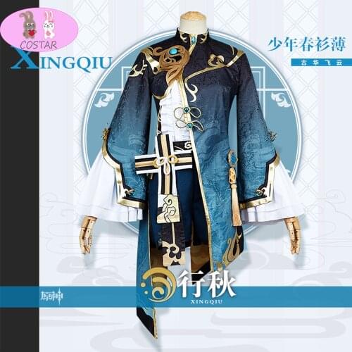 COSTAR Genshin Impact Xingqiu Cosplay Costume Full Set COSPLAYONSEN Mens Custom Made Xing Qiu halloween anime outfit